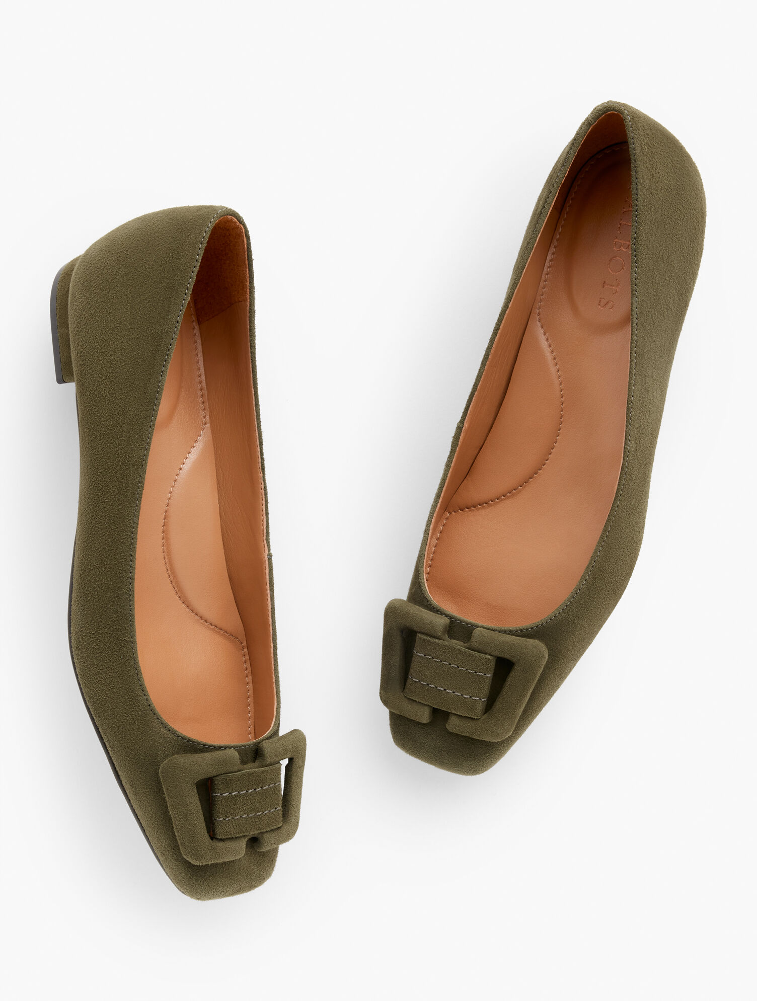 Sutton Suede Buckle Flats - image 1