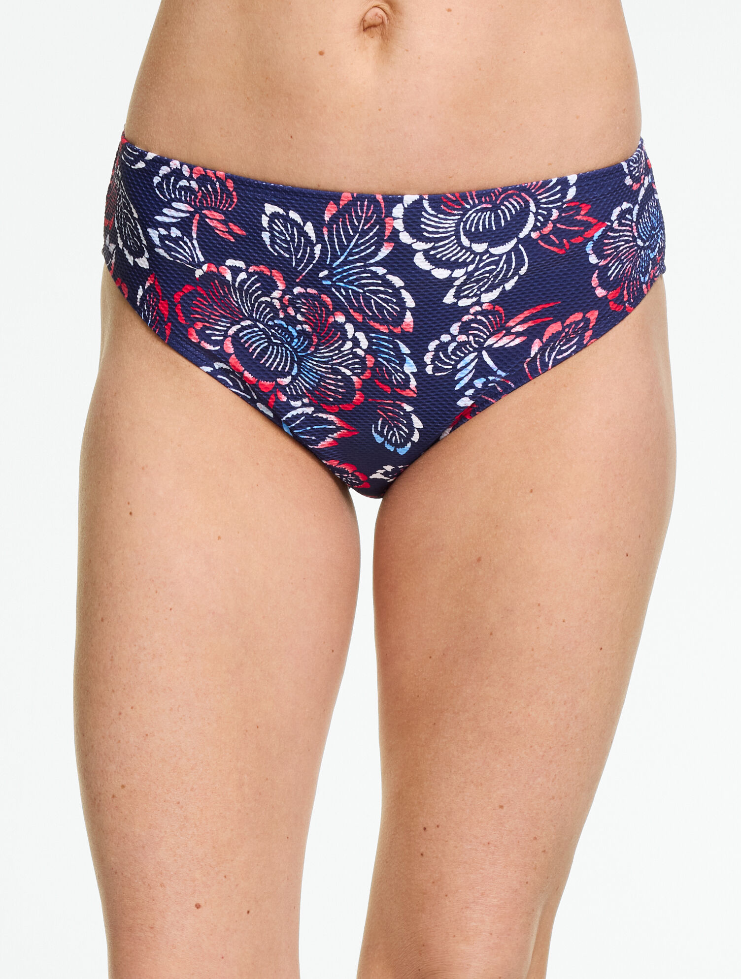 Aqua Club Mid Rise Swim Brief - Capri Rose