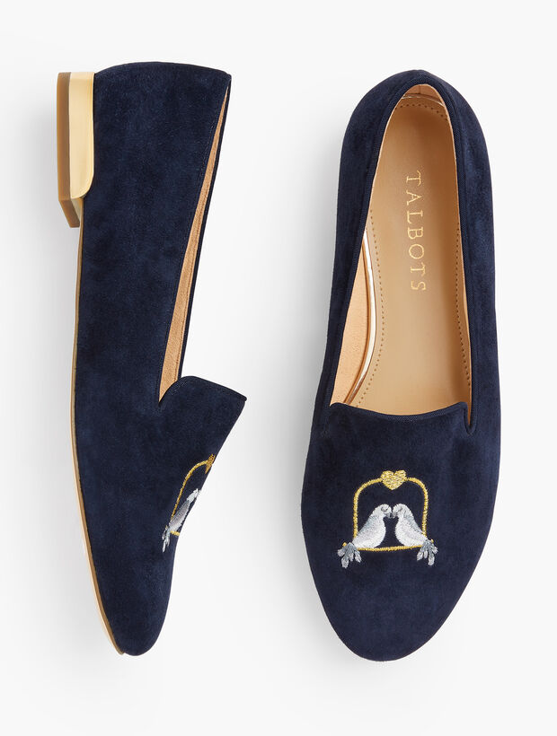 Ryan Novelty Loafers - Embroidered Turtle Doves