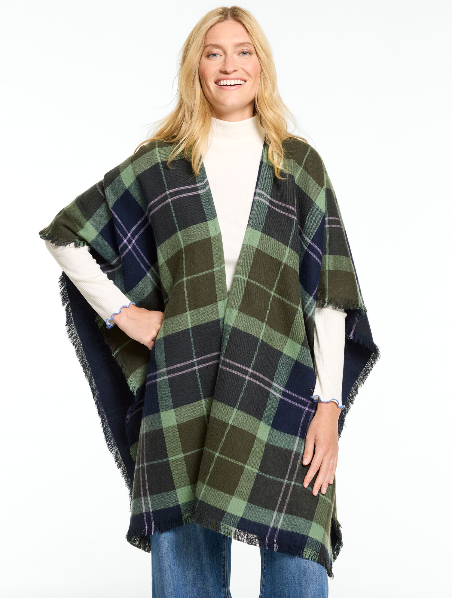 Aspen Plaid Ruana