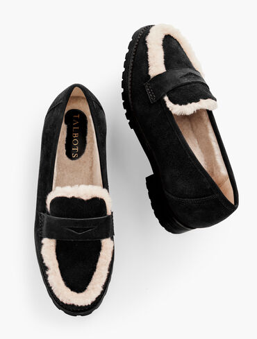 Cassidy Sherpa Suede Loafers