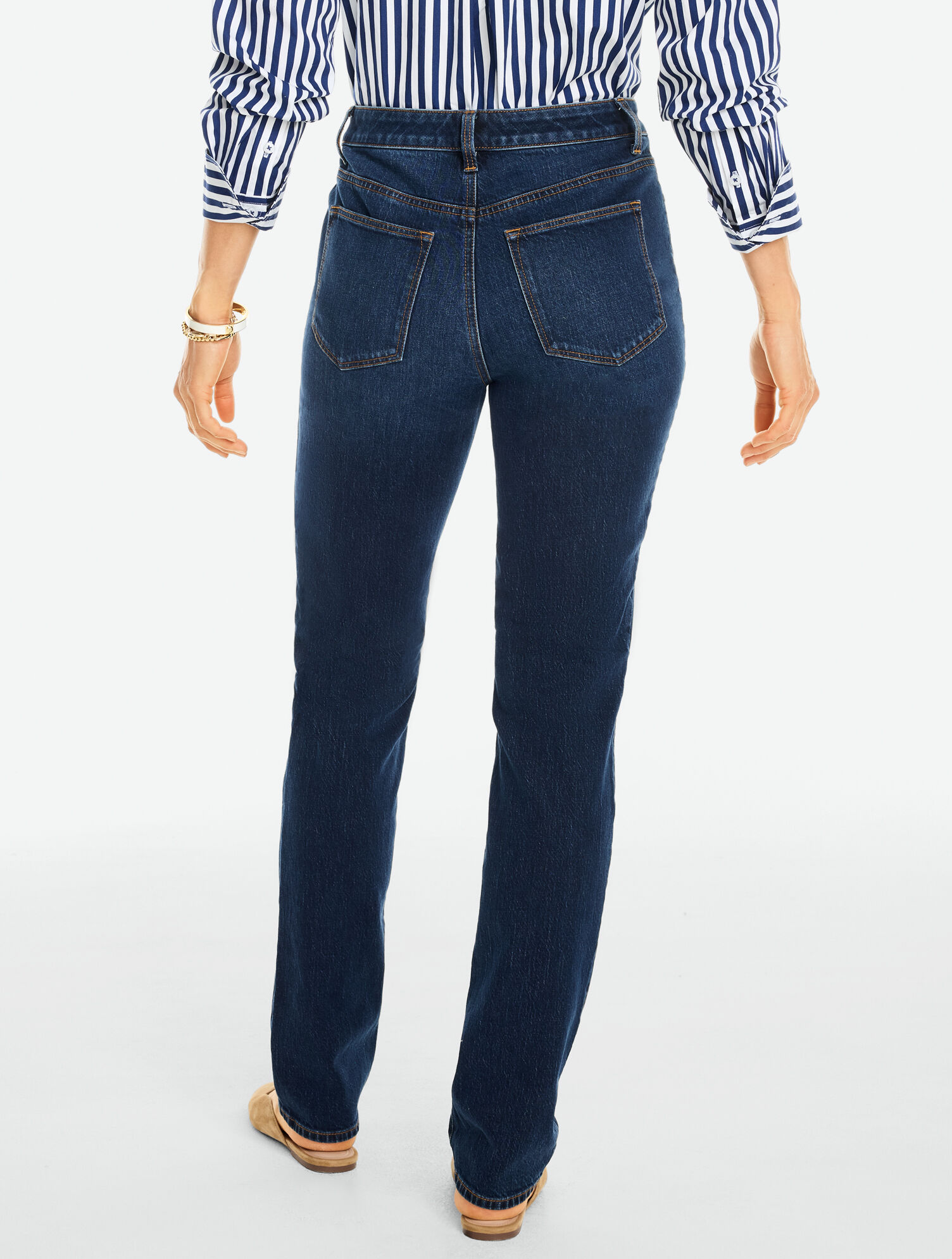 Straight Leg Jeans - Norfolk Wash - Curvy Fit | Talbots