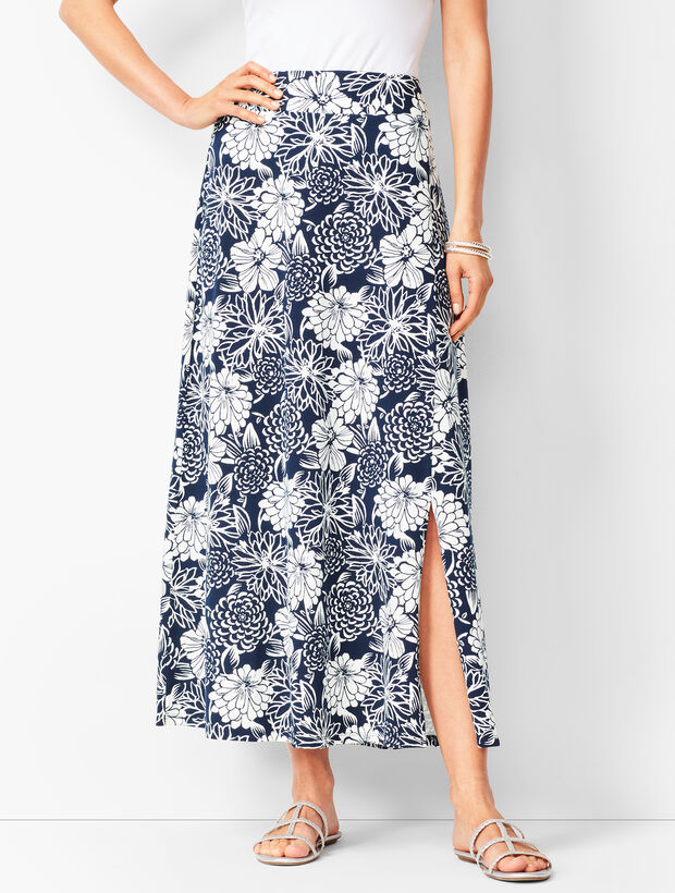 Jersey Maxi Skirt - Floral