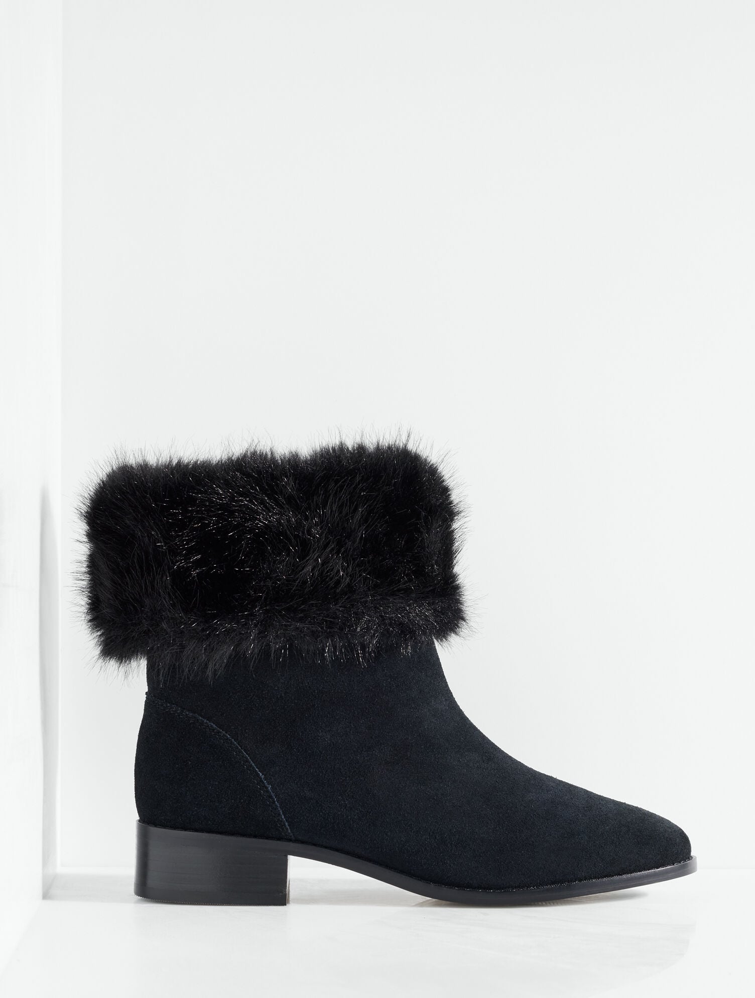 Tish Fur Suede Ankle Boots | Talbots