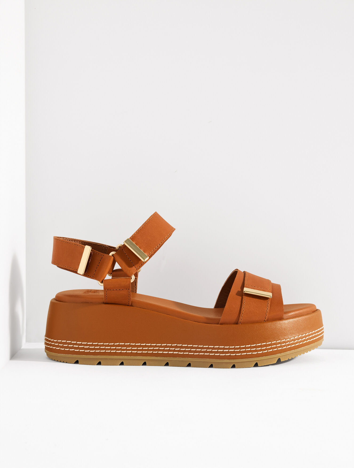 Sorel&trade;Leather Sunpeak Platform Sandals