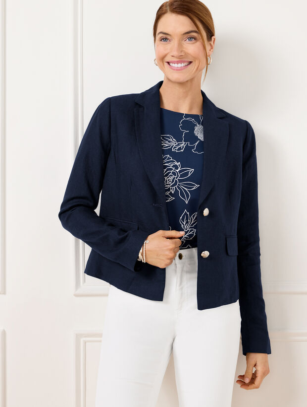 Short Linen Blazer