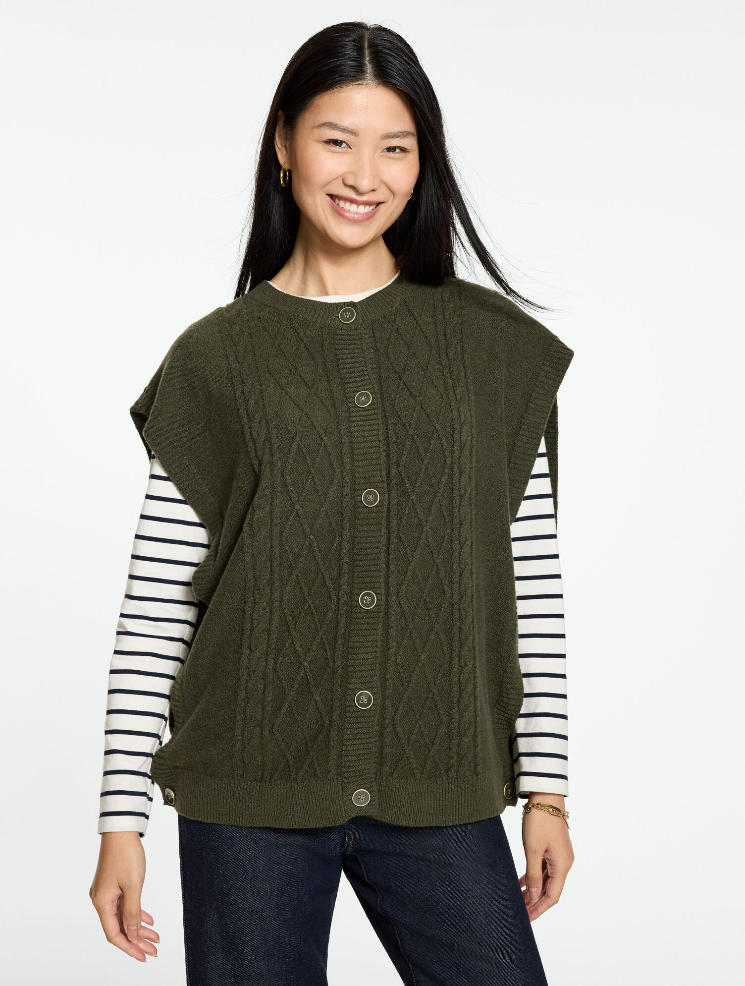 Cozy Cable Knit Vest