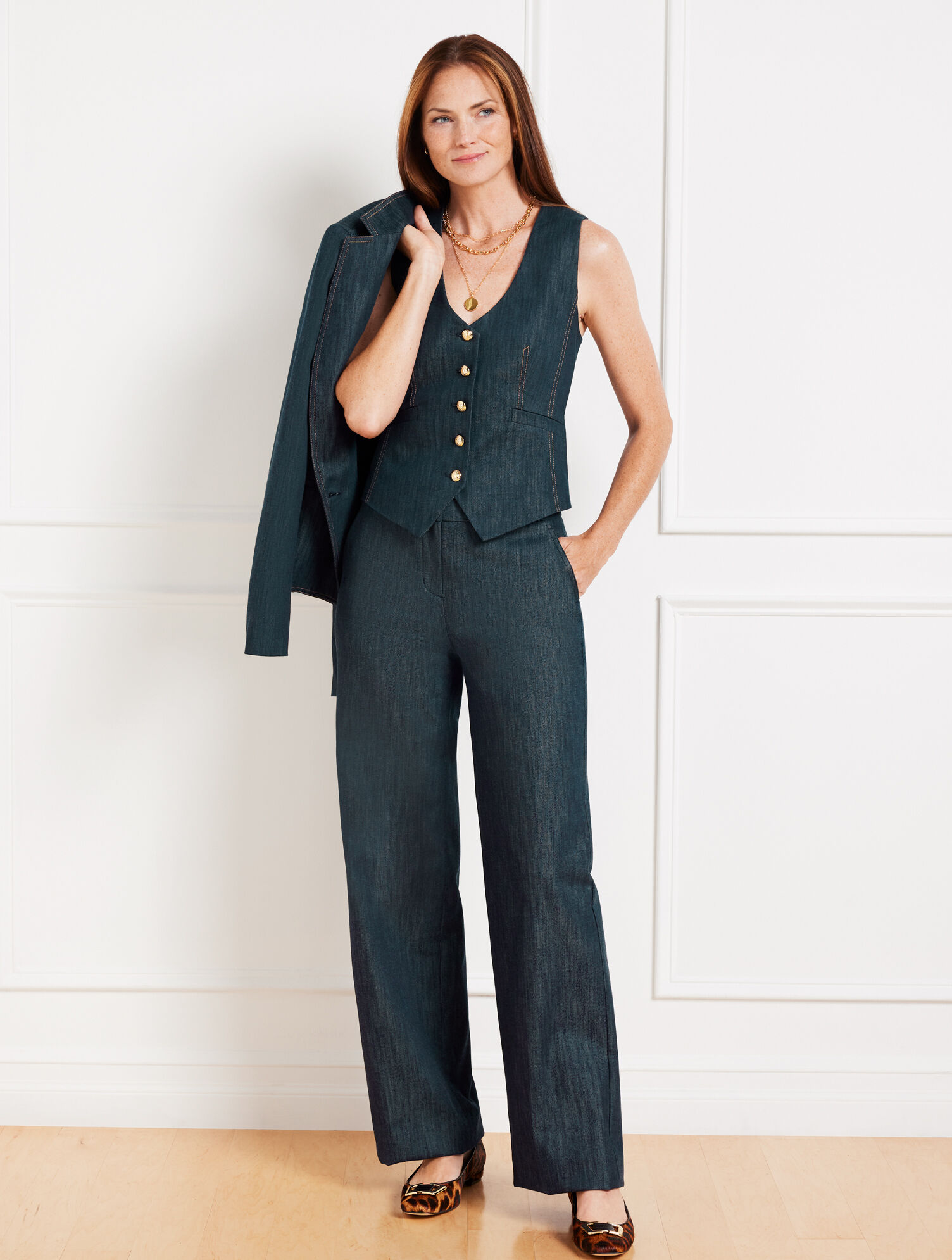 Refined Denim Straight Leg Pants