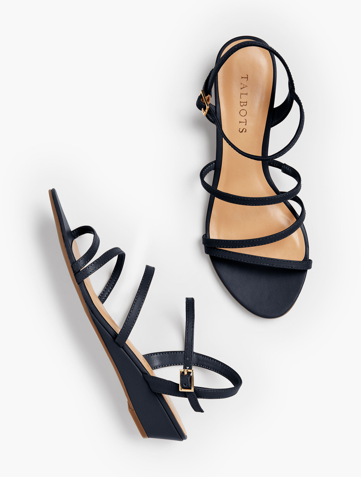 Capri Multi-Strap Mini-Wedge Sandals - Nappa Leather | Talbots