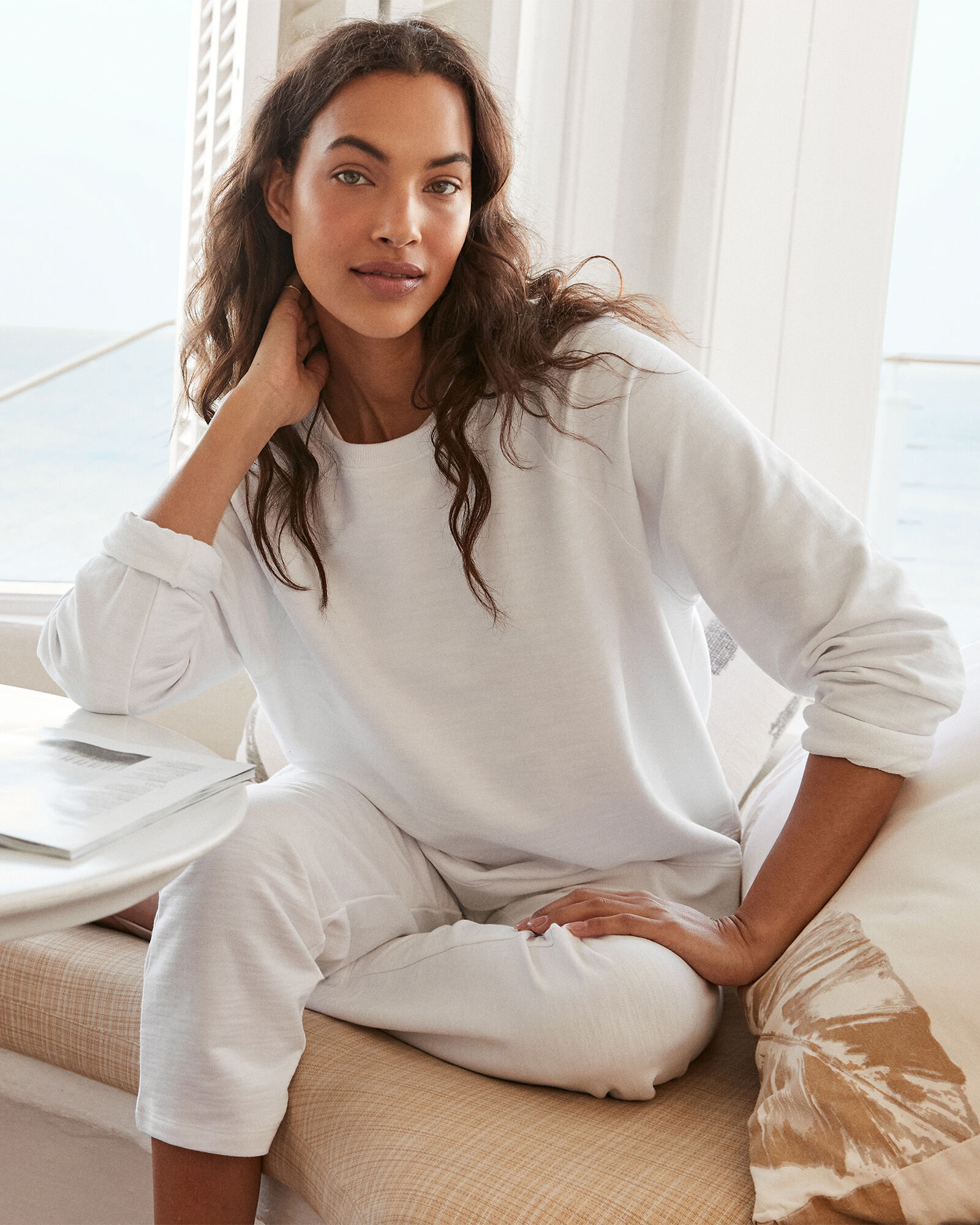 Organic Cotton Slub Terry Raglan Crewneck