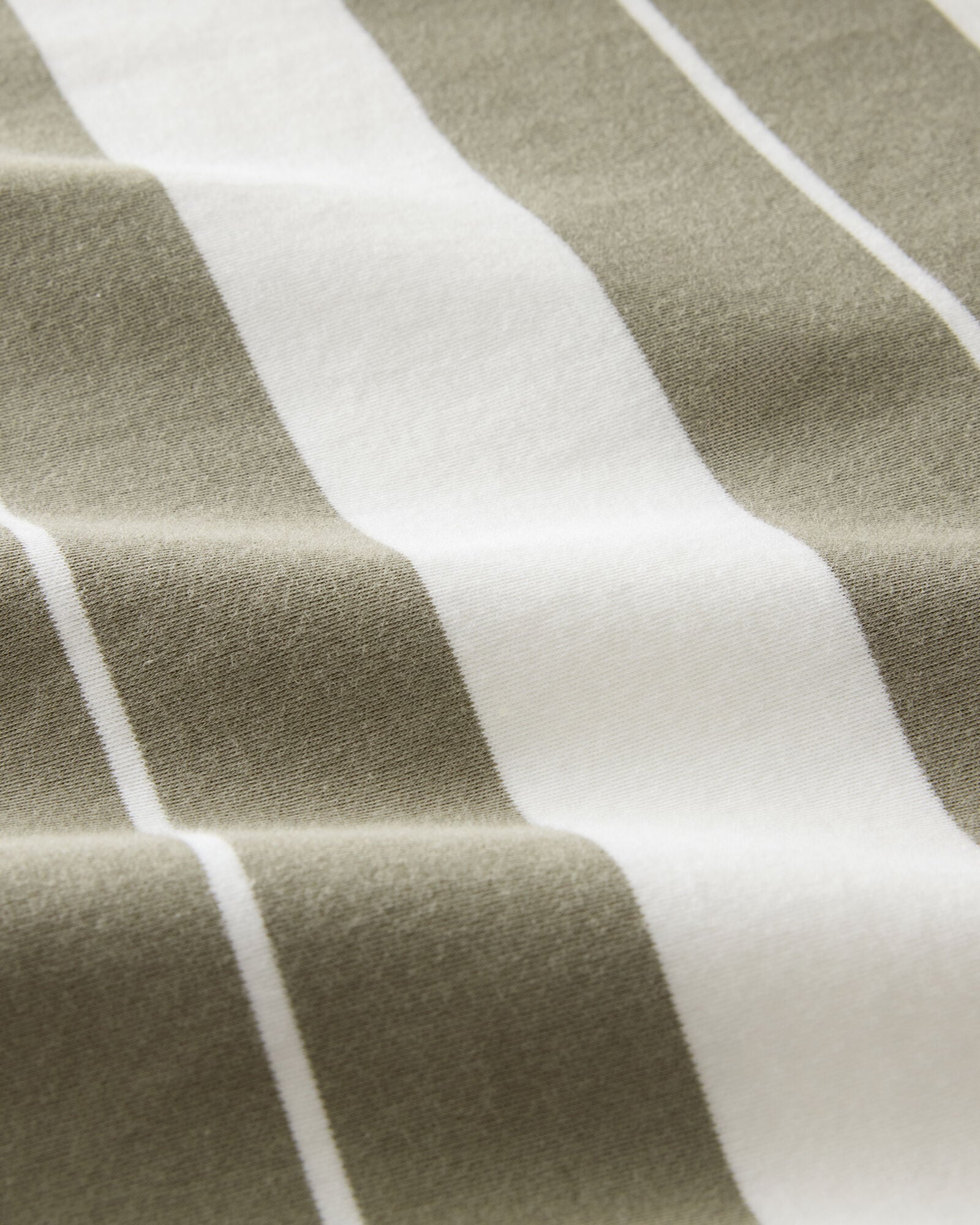Organic Cotton Interlock Stripe Johnny Collar Top