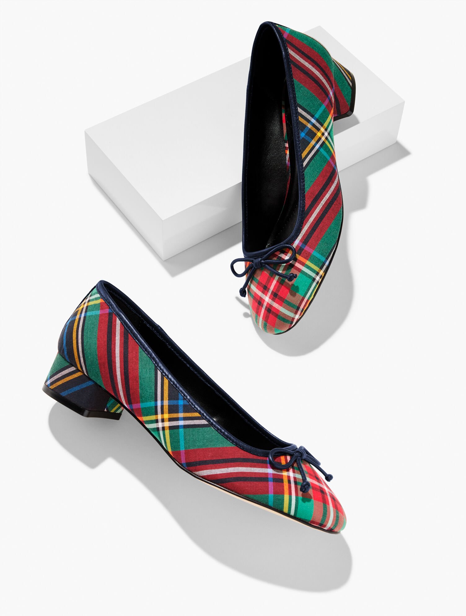Gabriel Block Heel Pumps - Joyful Tartan