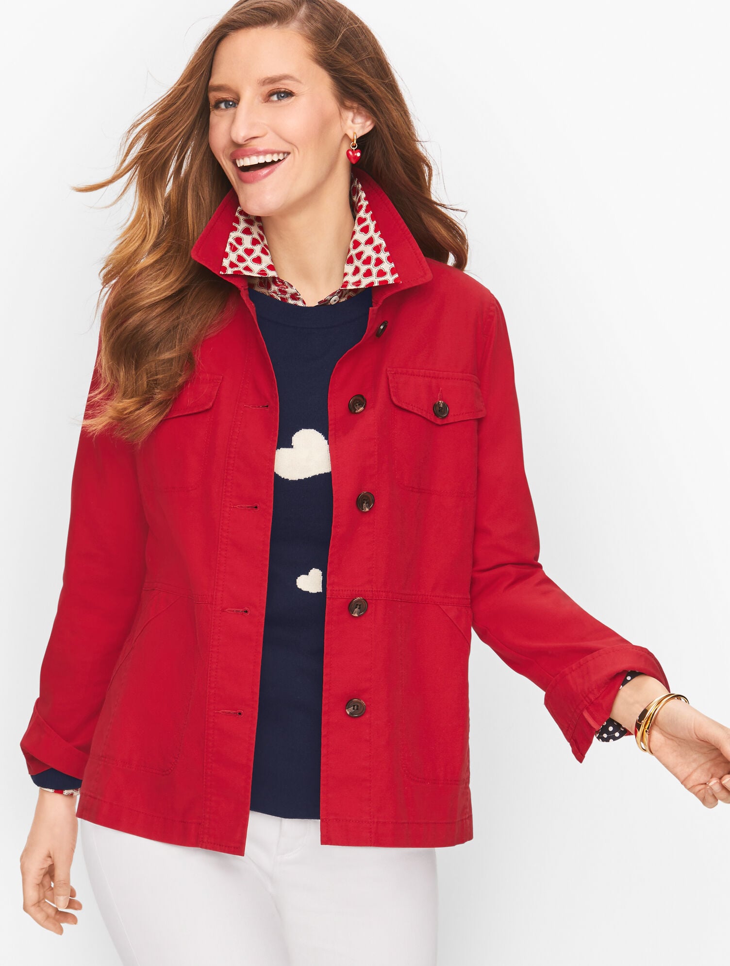 Veste Utilitaire Classique Talbots - Taille M - Femme - Coton - Occasion Très Bon état
