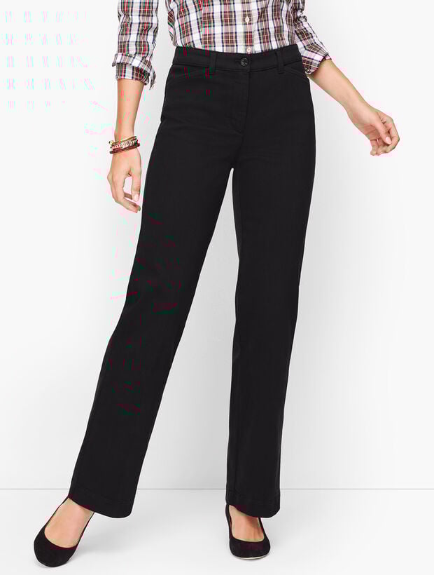 Wide Leg Jeans Never Fade Black Talbots