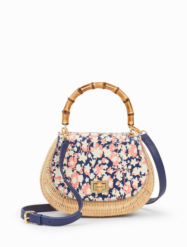 Bamboo Handle Wicker Bag