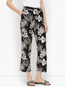 Wide Leg Crops - Tropical Graphic