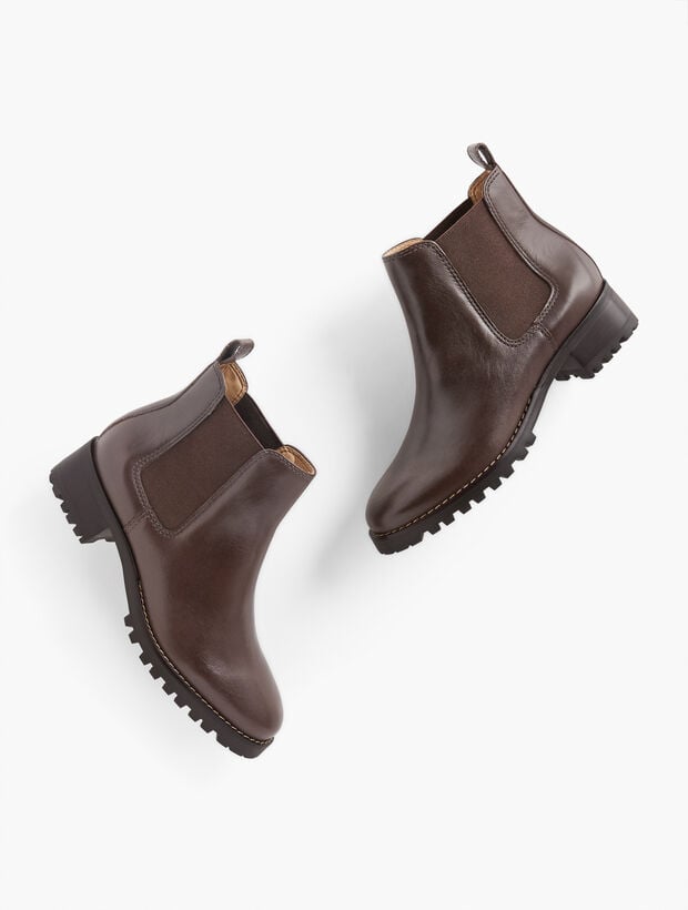 Tish Chelsea Pebbled Leather Boots