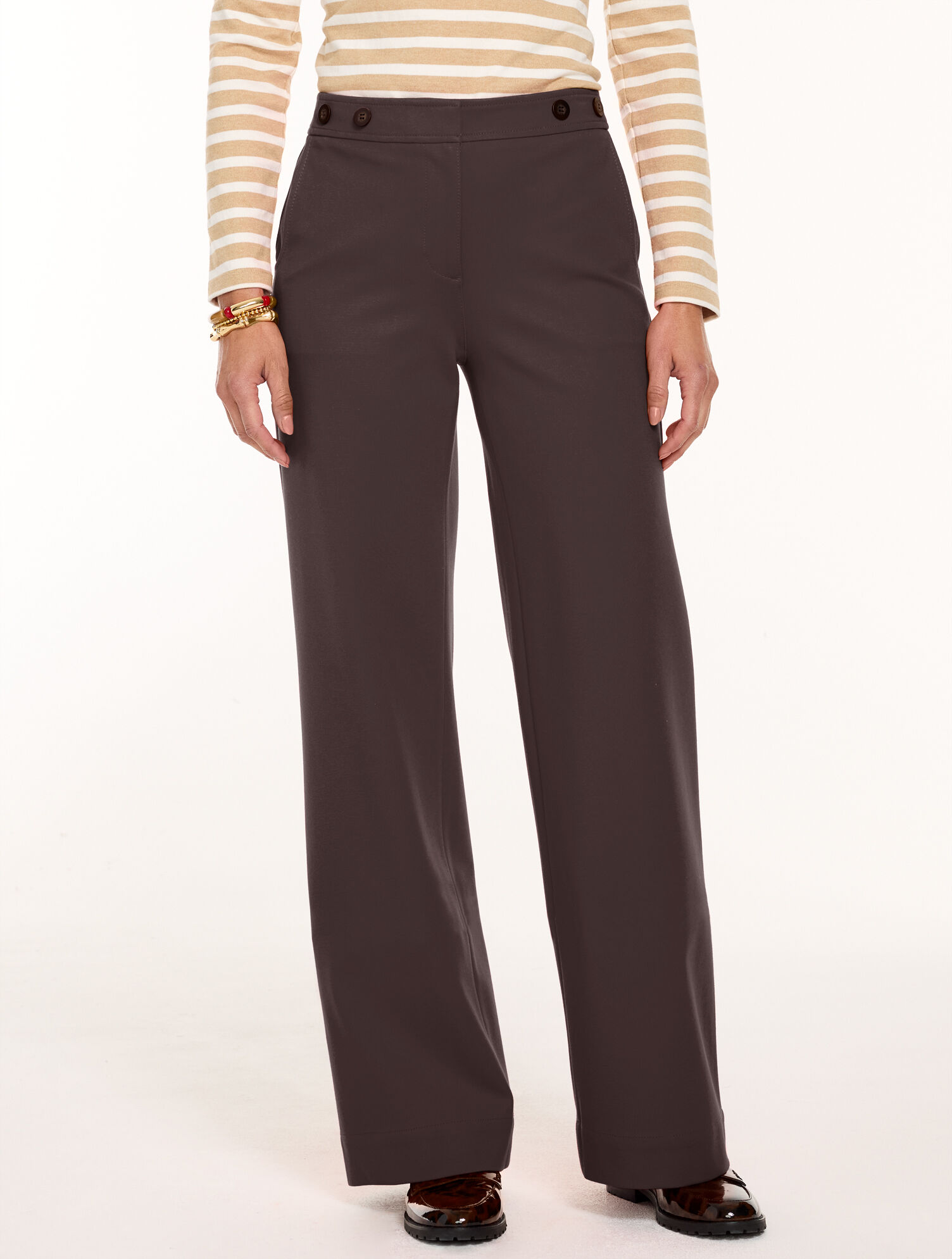 Polished Ponte Wide Leg Pants