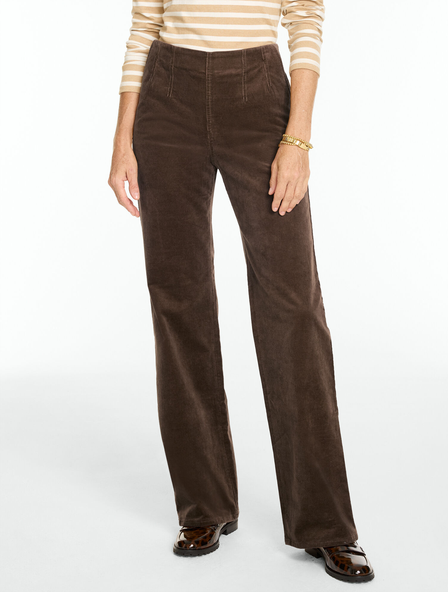 Stretch Corduroy Pull-On Trousers