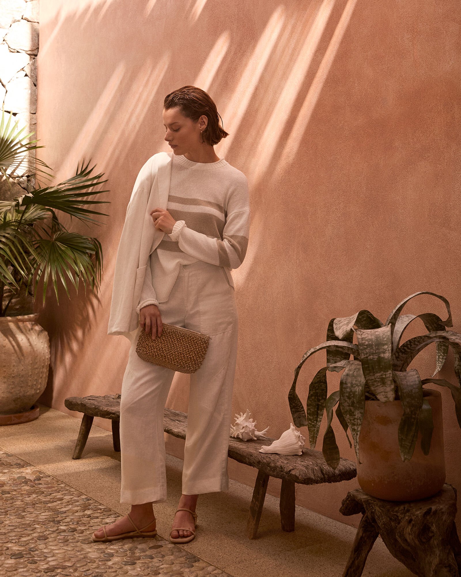 Heavyweight Linen Wide Leg Pants