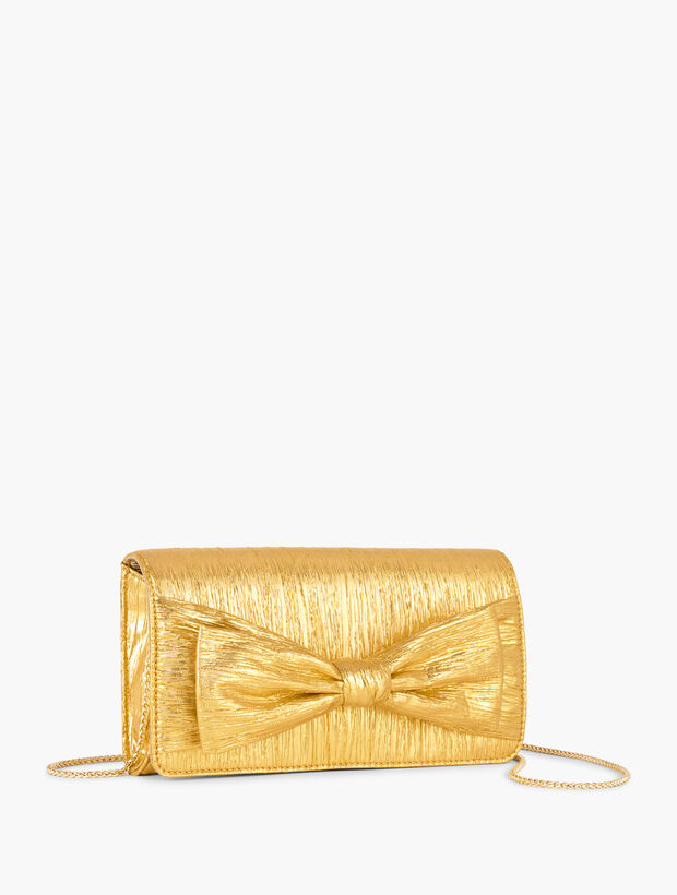 Metallic Bow Clutch 