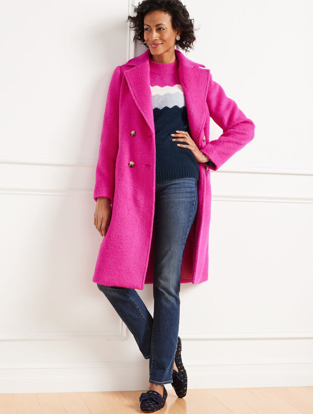 Brushed Wool Blend Coat