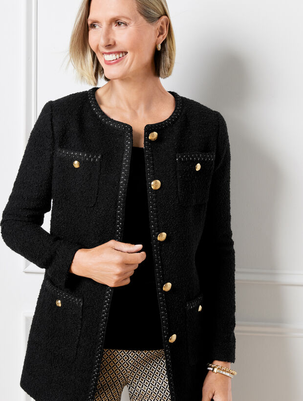 Bouclé Tweed Coat