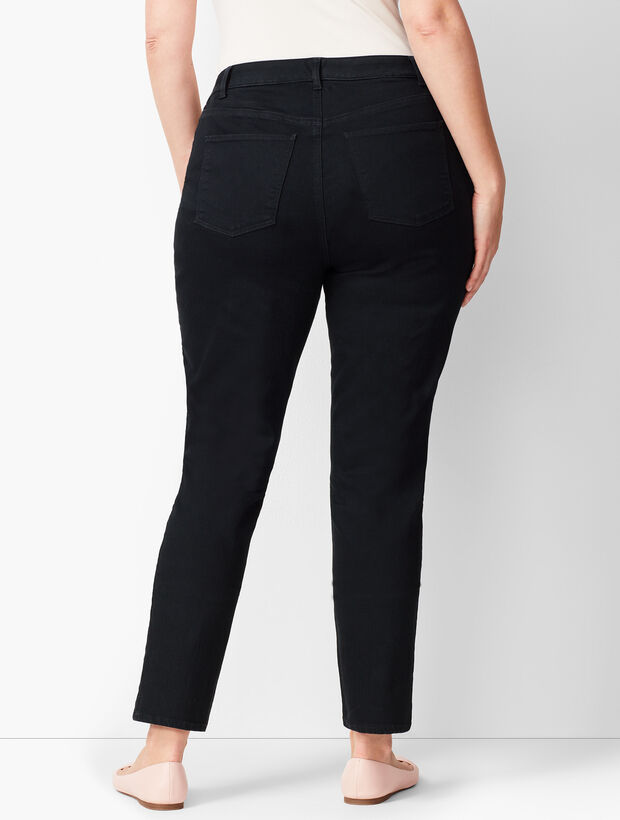Plus Size Slim Ankle Jeans - Curvy Fit - Black