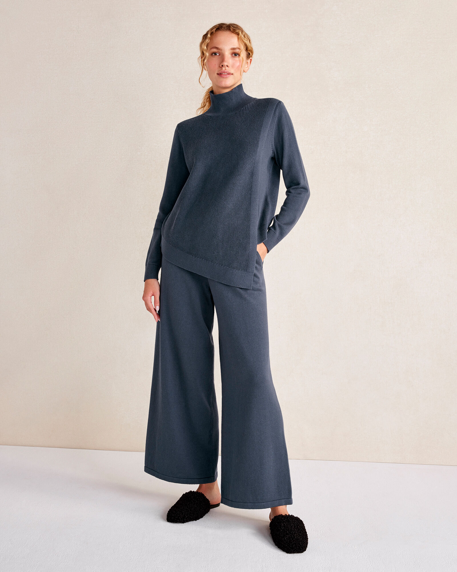 Organic Cotton Cashmere Wide Leg Pants | Haven Well Within