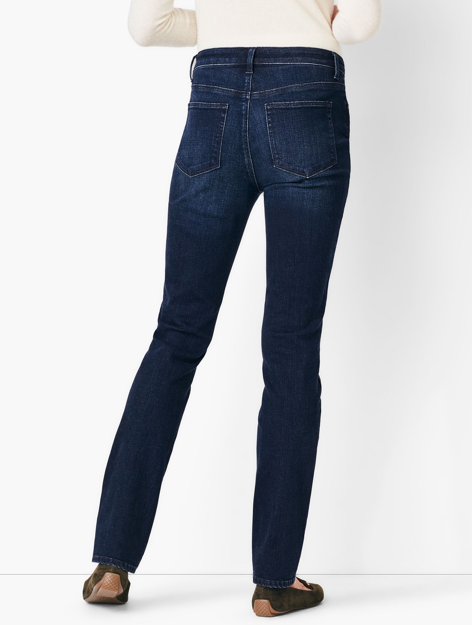 High-Waist Straight-Leg Jeans - Marco Wash