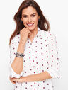 Classic Cotton Shirt - Ditsy Embroidered