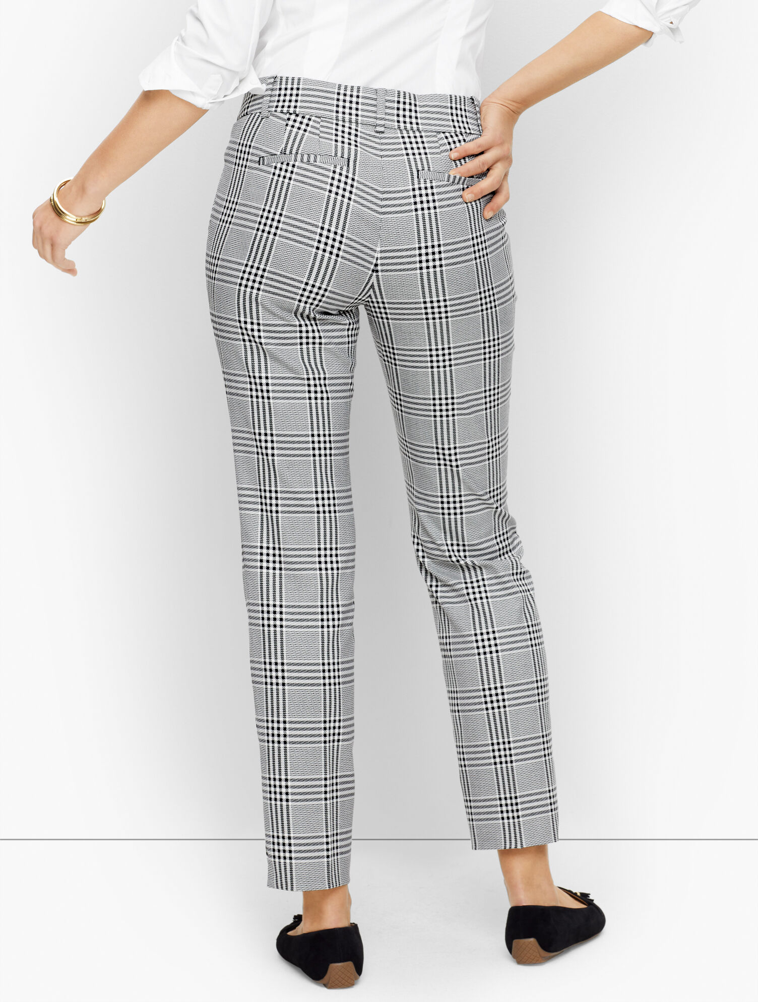 Talbots Hampshire Ankle Pants - Glen Plaid