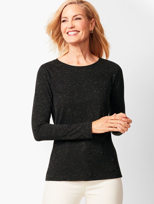 Long-Sleeve Crewneck Tee - Shimmer