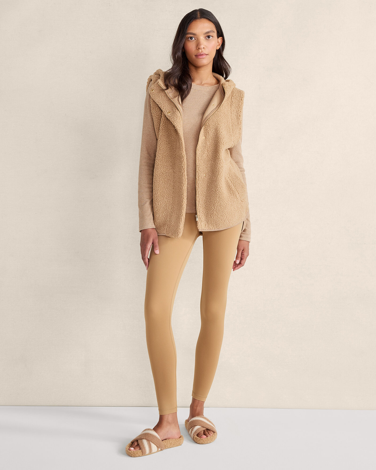 Curly Sherpa Sleeveless Hoodie | Haven Well Within