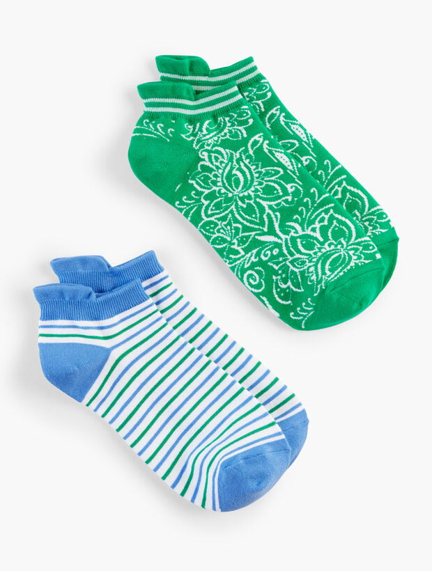 Whirly Floral 2-Pack Ankle Socks