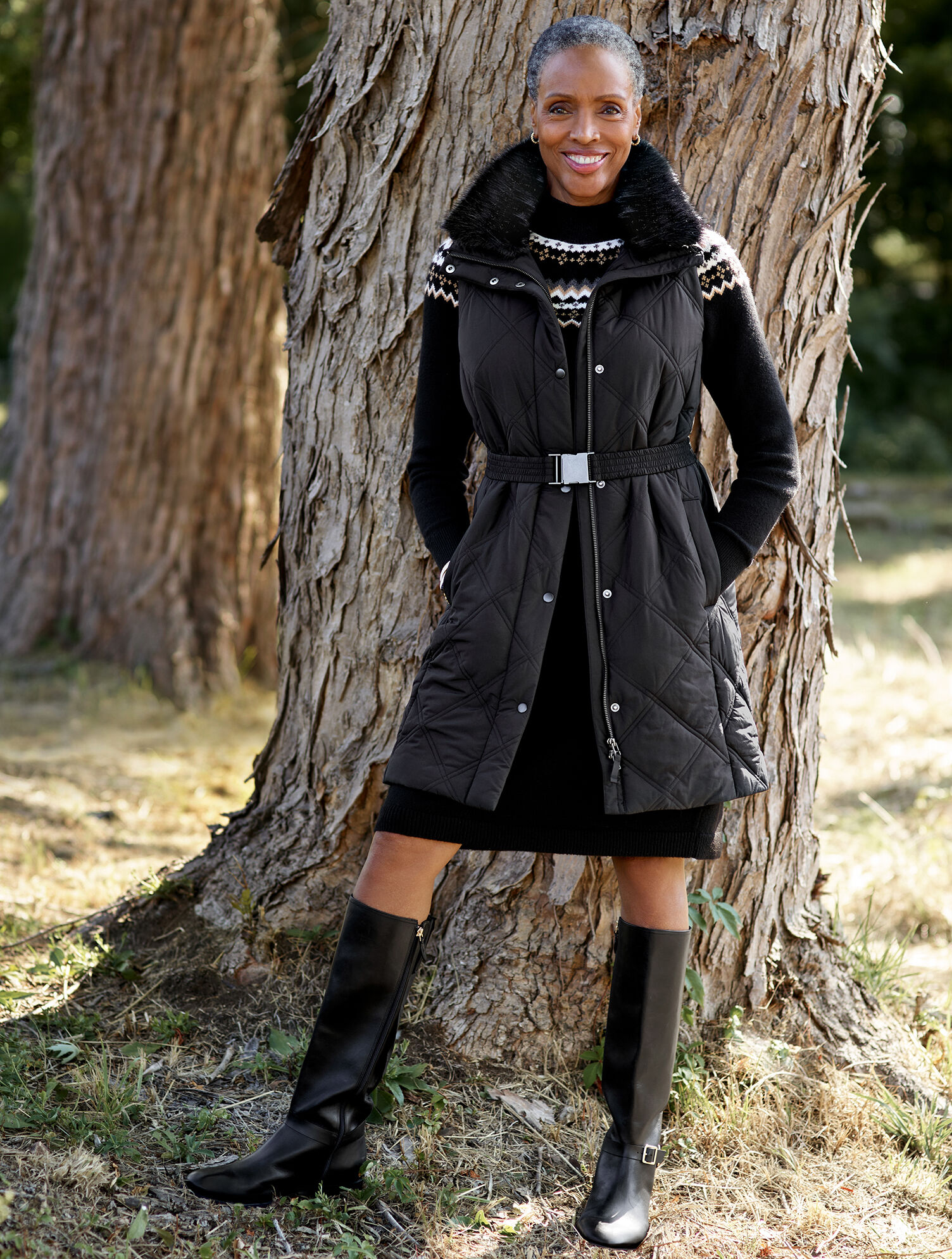 Spruce Fair Isle Sweater Dress | Talbots