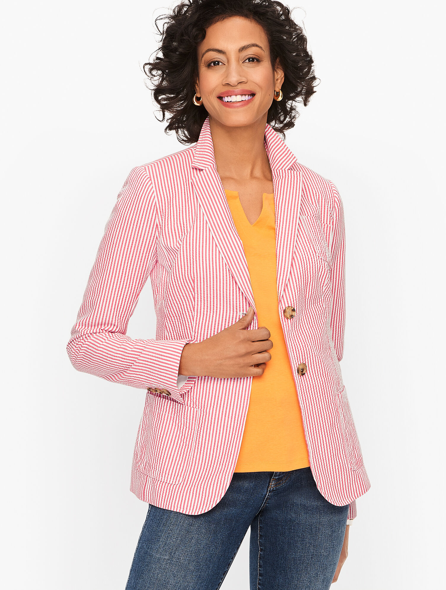 Summer Blazer Sunshine Seersucker Talbots