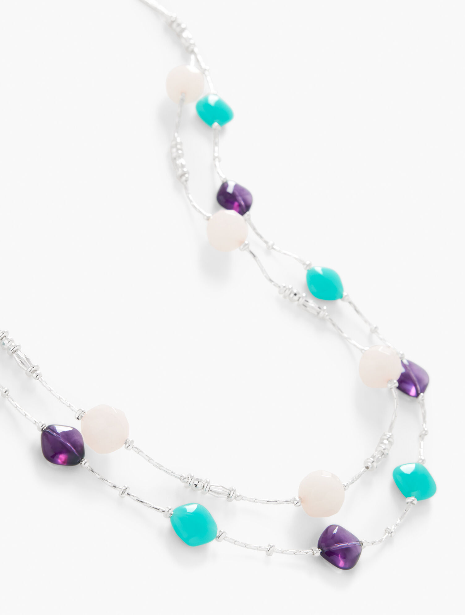 Talbots Neckless Soft Stones Layered Necklace | Talbots