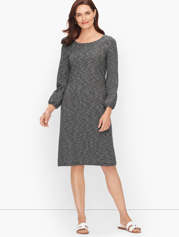 gray jersey knit dress Aventura Jersey Knit Dress Size Small Heathered Gray Gathered Bust