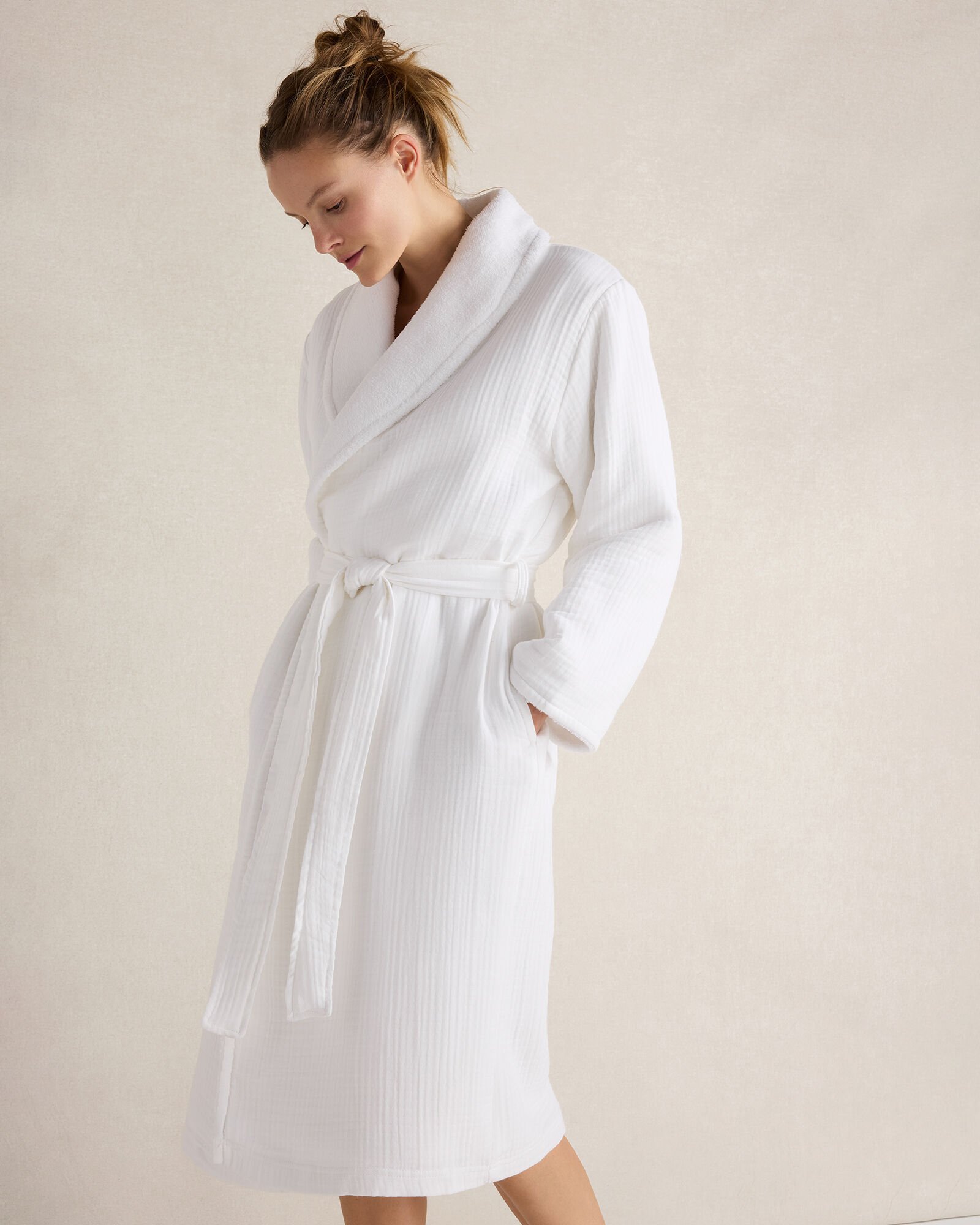 Cotton Gauze Plush Robe