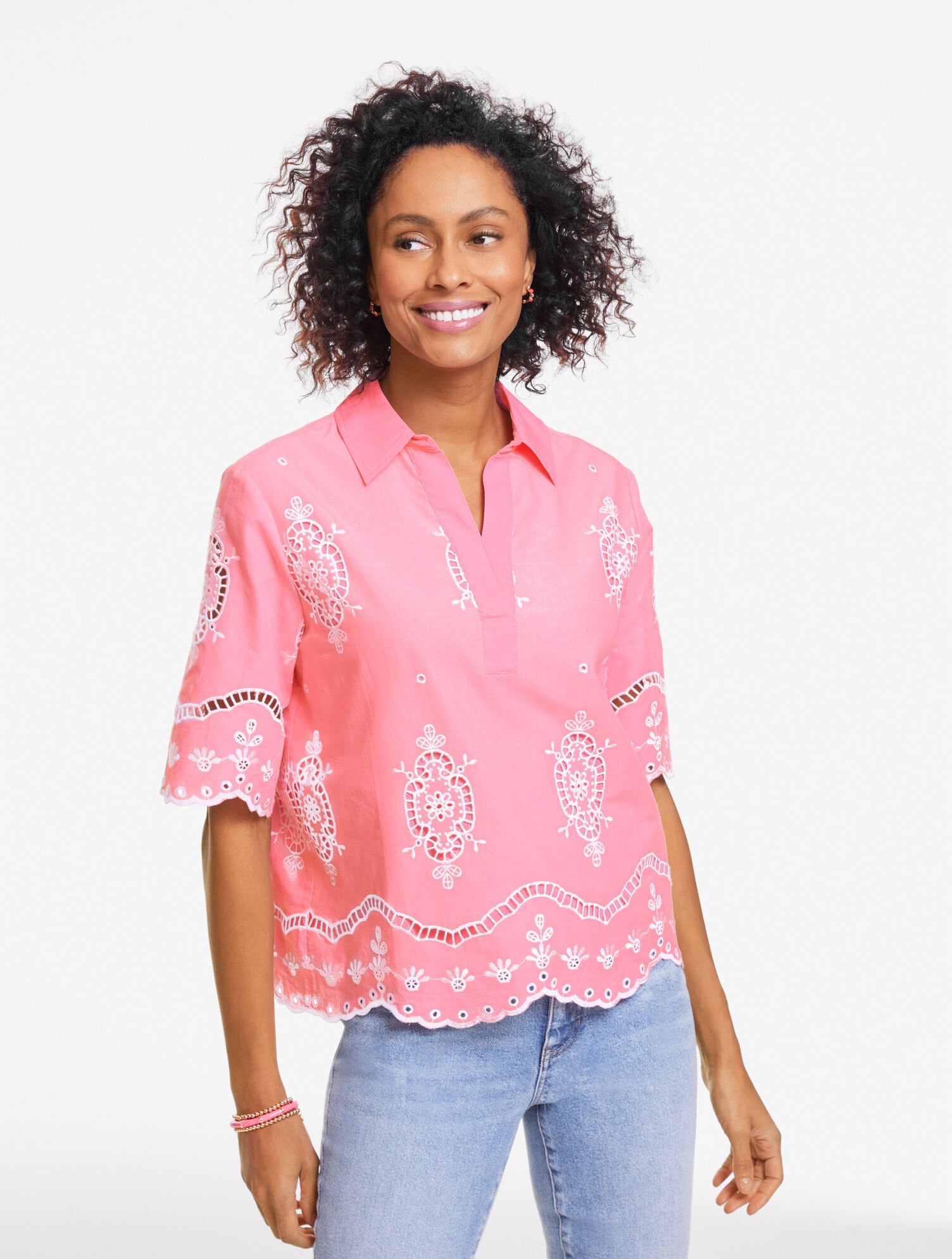 bonnae eyelet top サイズ2 Julia Eyelet Top | Talbots