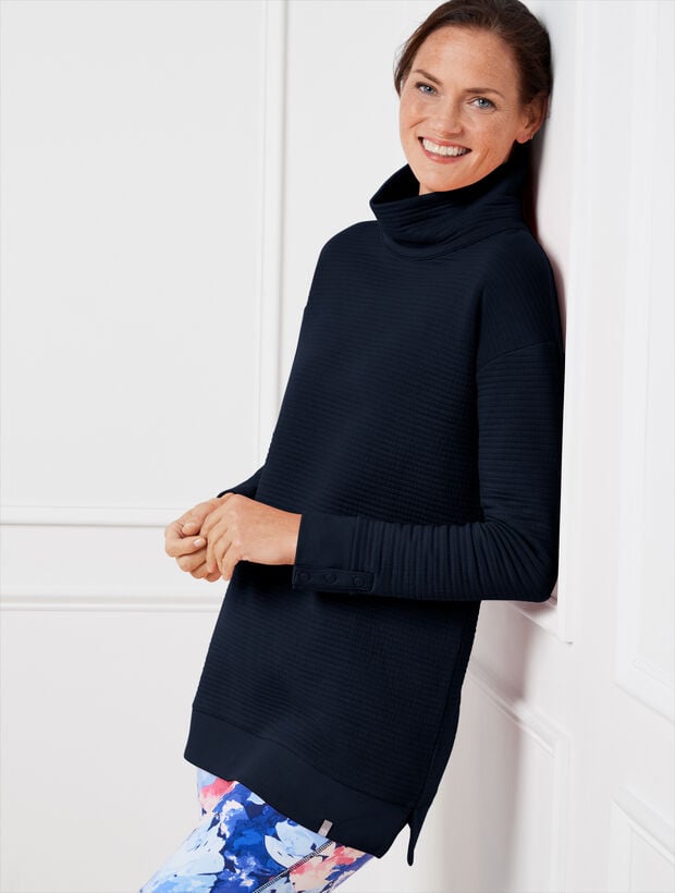 Ottoman Quilted Mockneck Pullover | Talbots