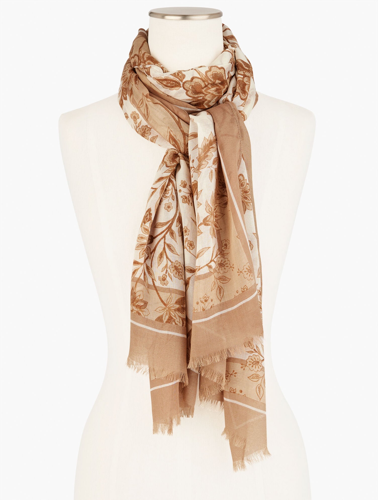 Vibrant Floral Oblong Scarf | Talbots display picture 1