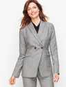 Luxe Classic Glen Plaid Double Breasted Blazer