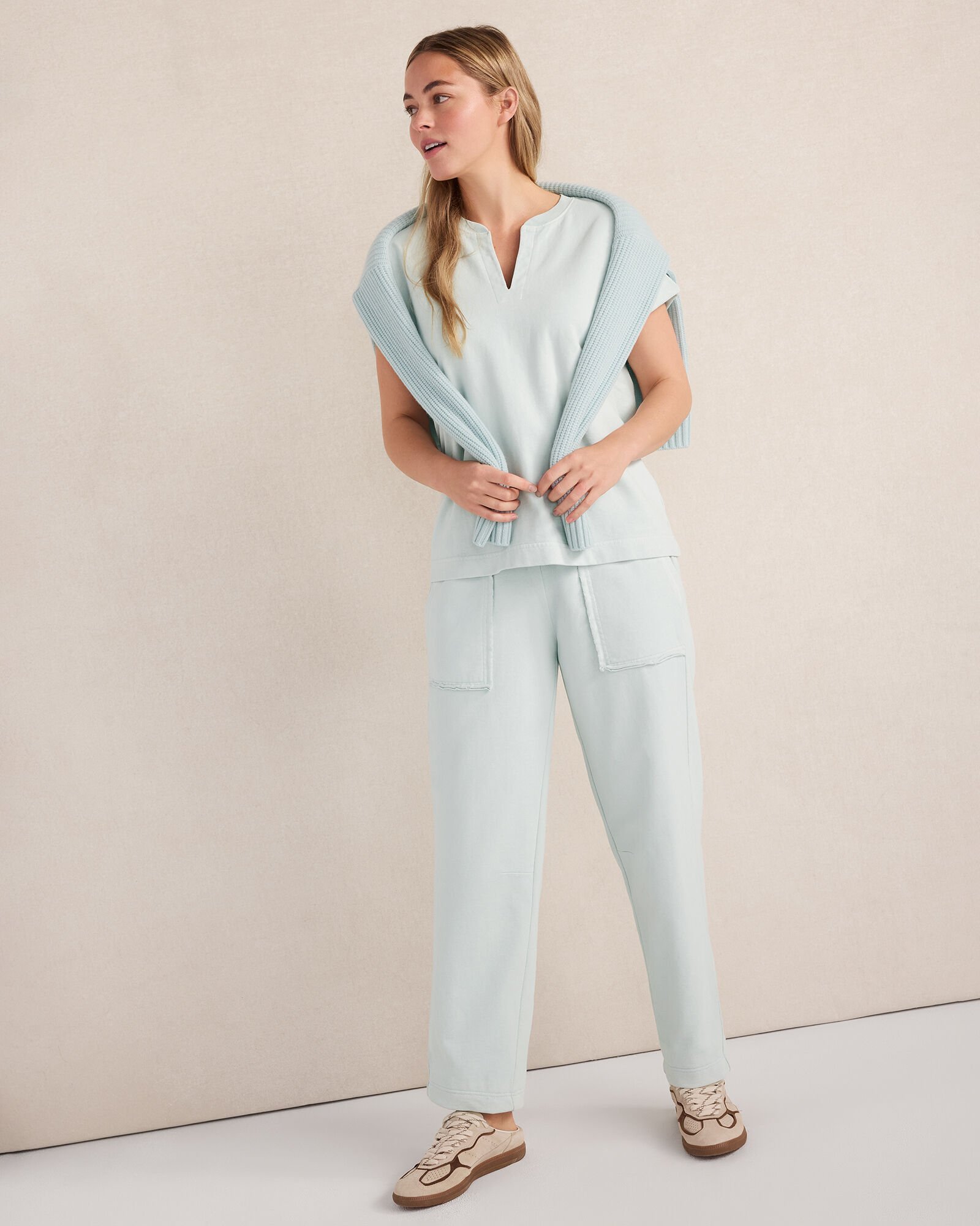 Garment-Dyed Organic Cotton Terry Pants