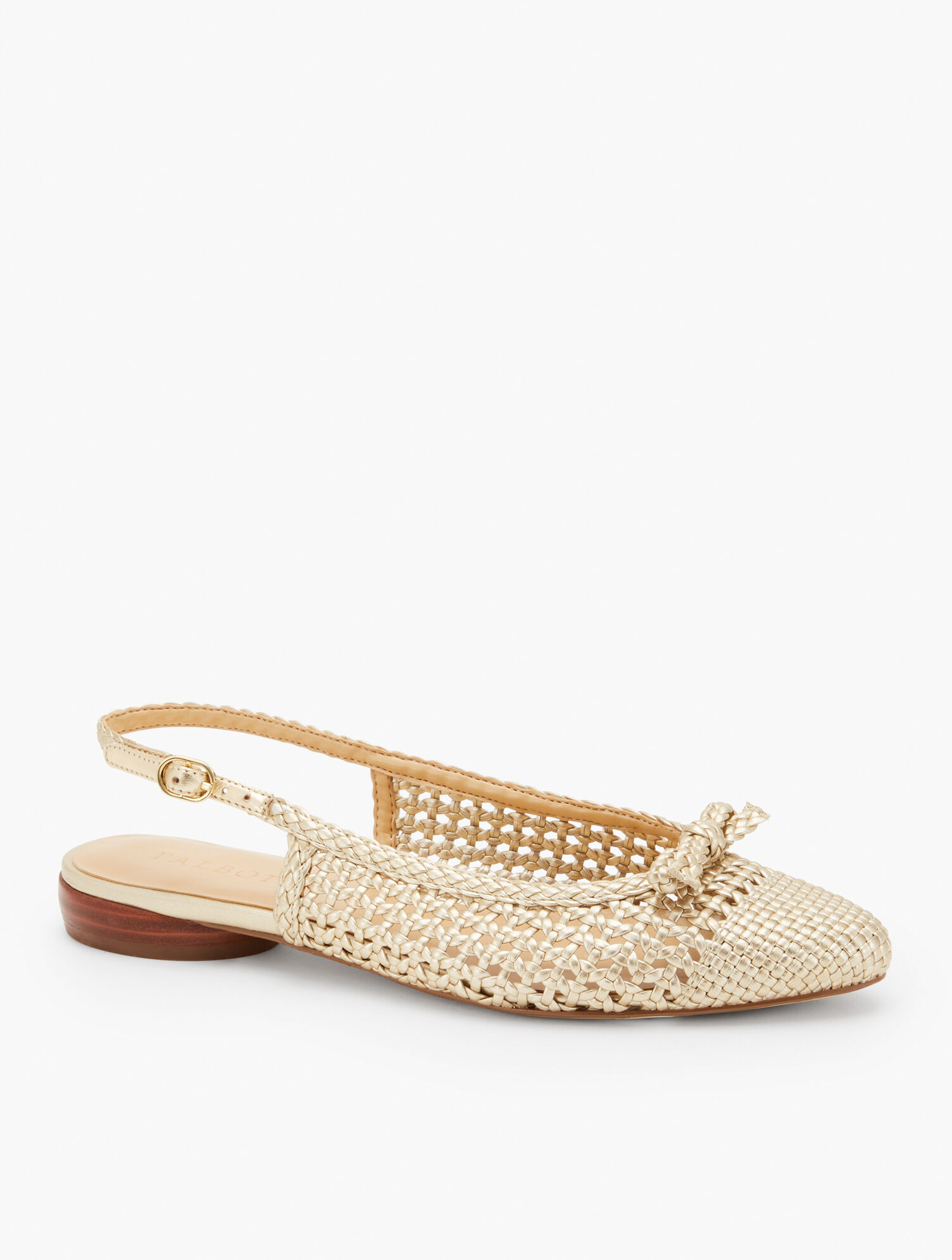 Edna Woven Slingbacks - Metallic