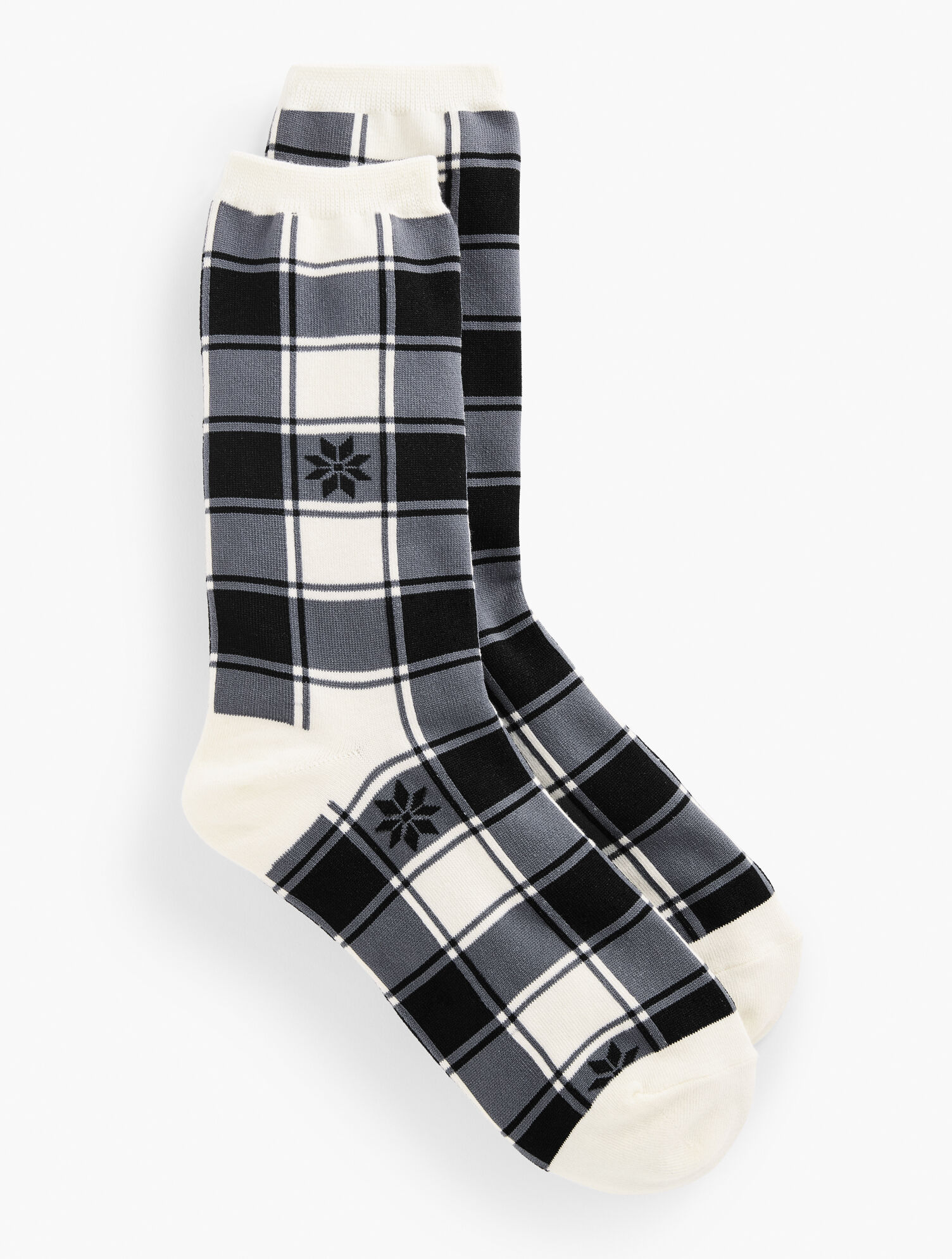 Snowflake Plaid Trouser Socks | Talbots