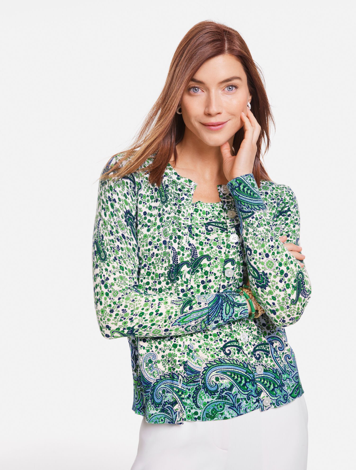 Charming Cardigan - Heritage Paisley