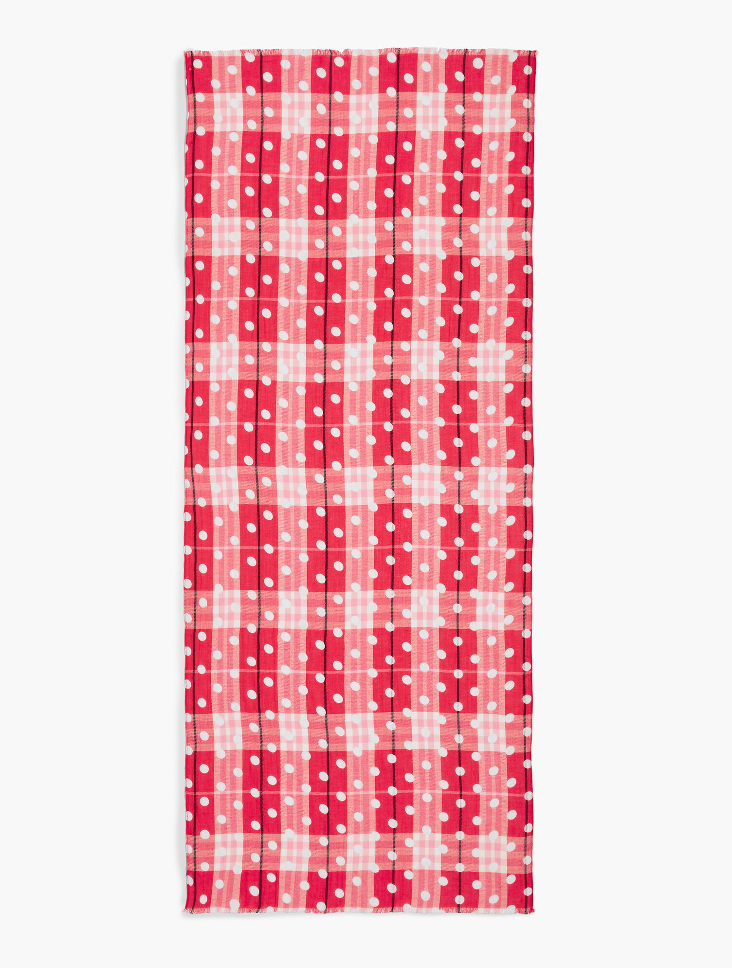 Polka Dot Plaid Scarf