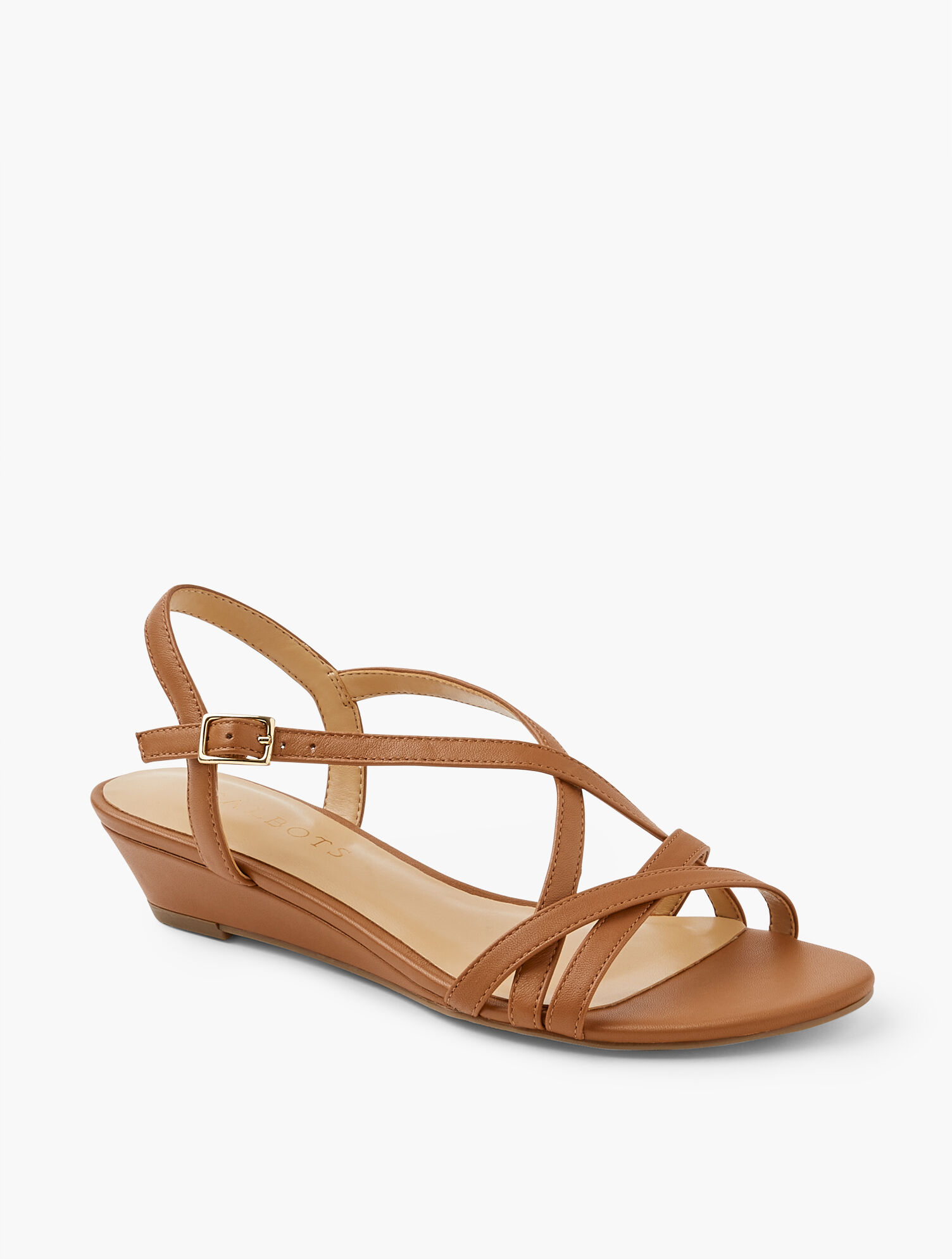 Capri Crossed Nappa Wedge Sandals